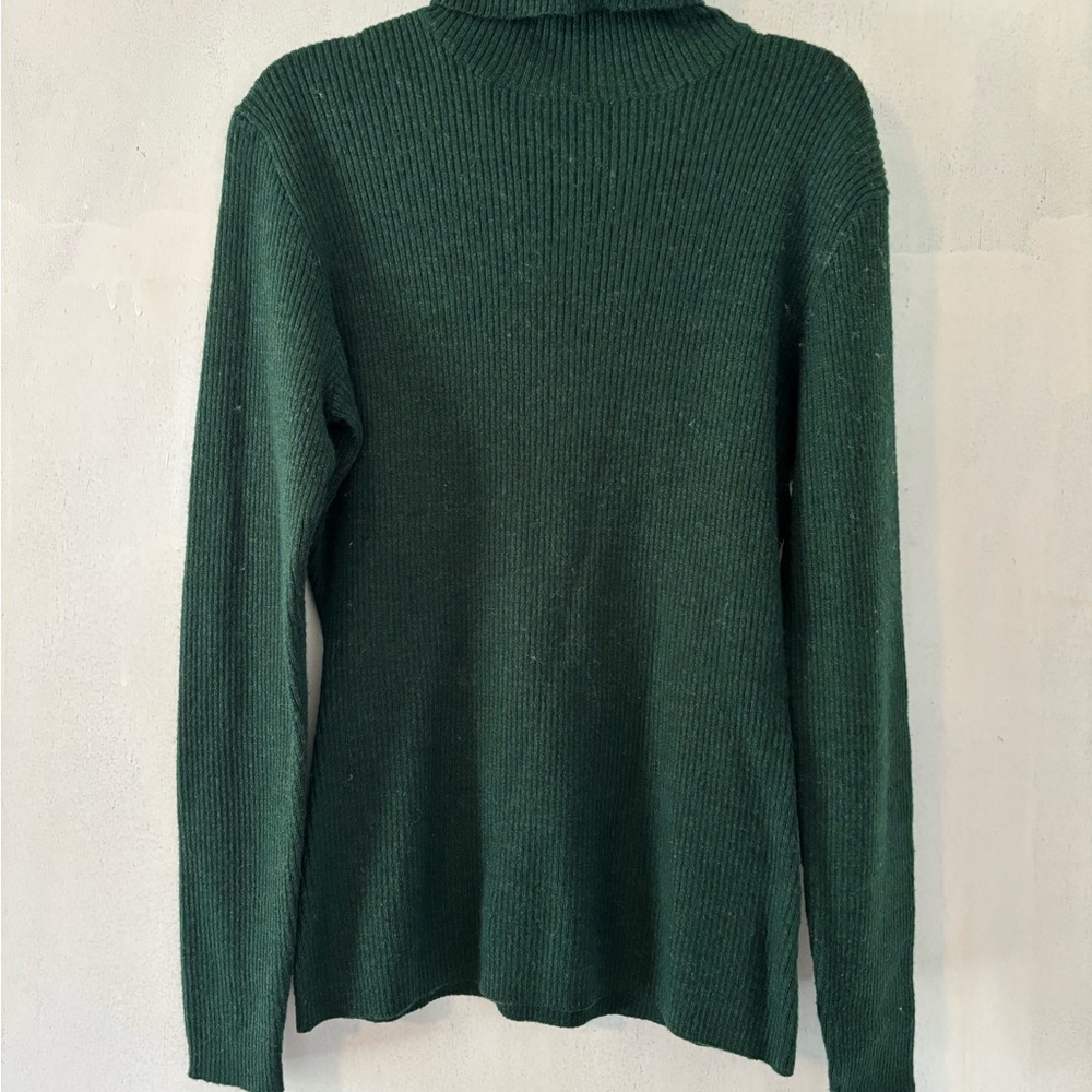Old Navy Forest Green Ribbed Turtleneck Sweater